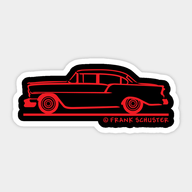 1956 Chevrolet Bel Air Sedan Sticker by PauHanaDesign